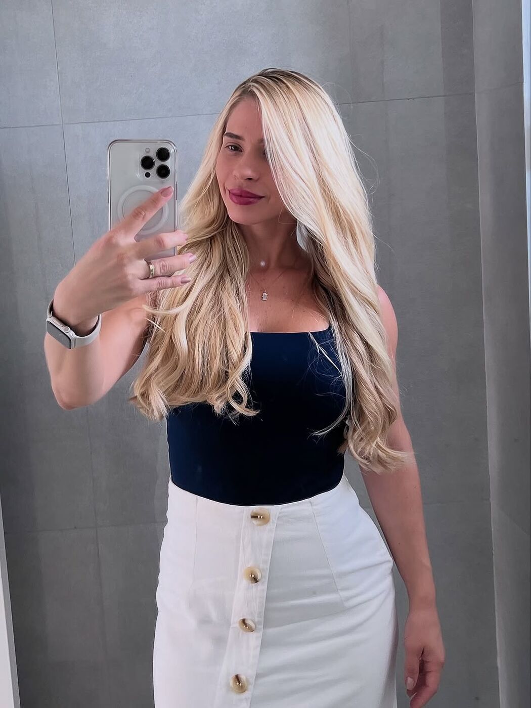 Cliente com cabelo longo finalizado