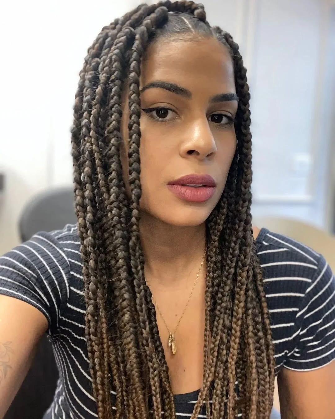 Tranças finalizadas no studio